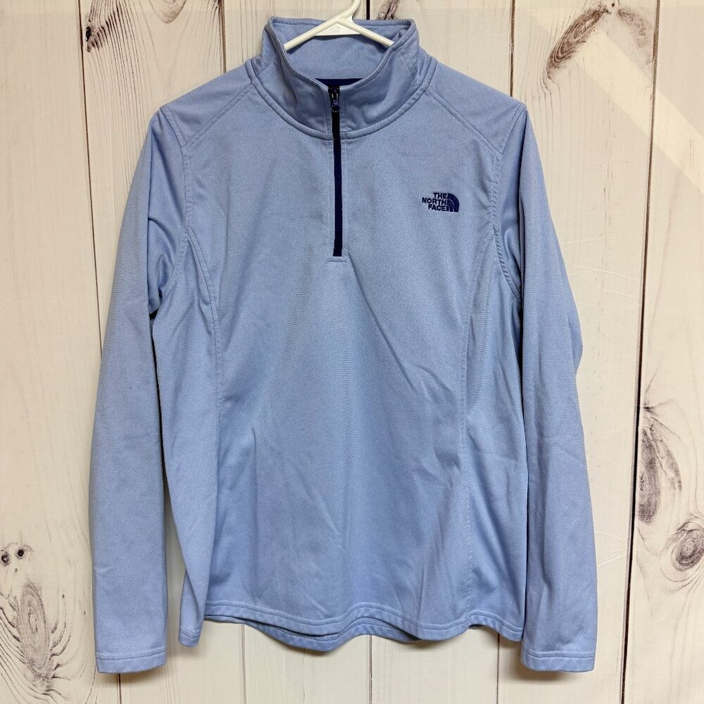 The North Face Women’s Tech Glacier 1/4 Zip‎ Large Blue EUC